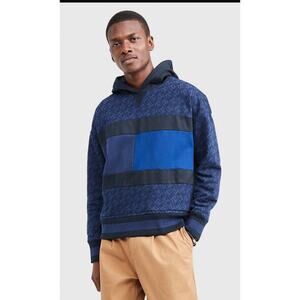 TOMMY HILFIGER TOMMY X ANTHONY RAMOS FLAG MONOGRAM HOODIE Sz M